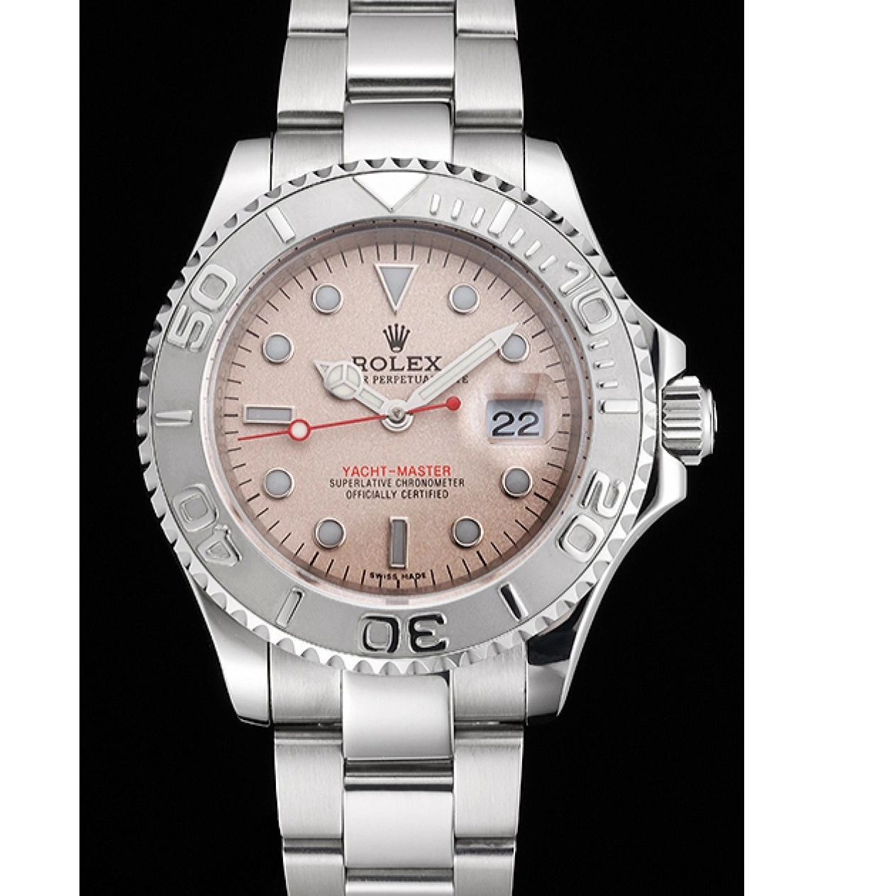 Rolex aaa copy Dial Yacht-Master Swiss Steel Bracelet And Champagne Stainless Case Rolex 0623